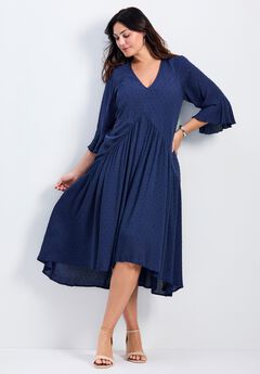 Plus Size Bell Sleeve Summer Dresses