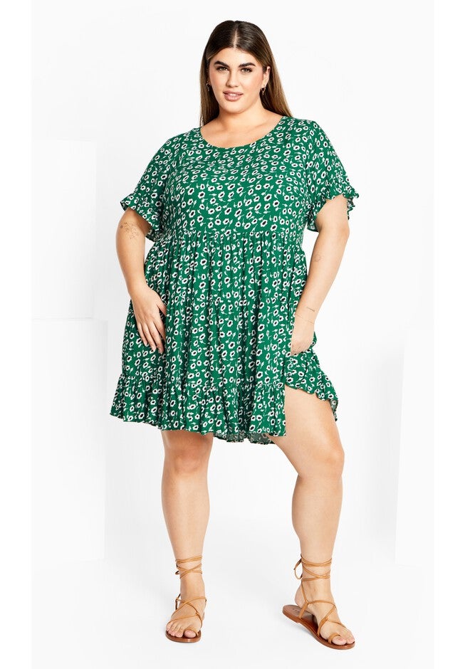 Nikki Print Dress - sweet daisy, GREEN, hi-res image number null