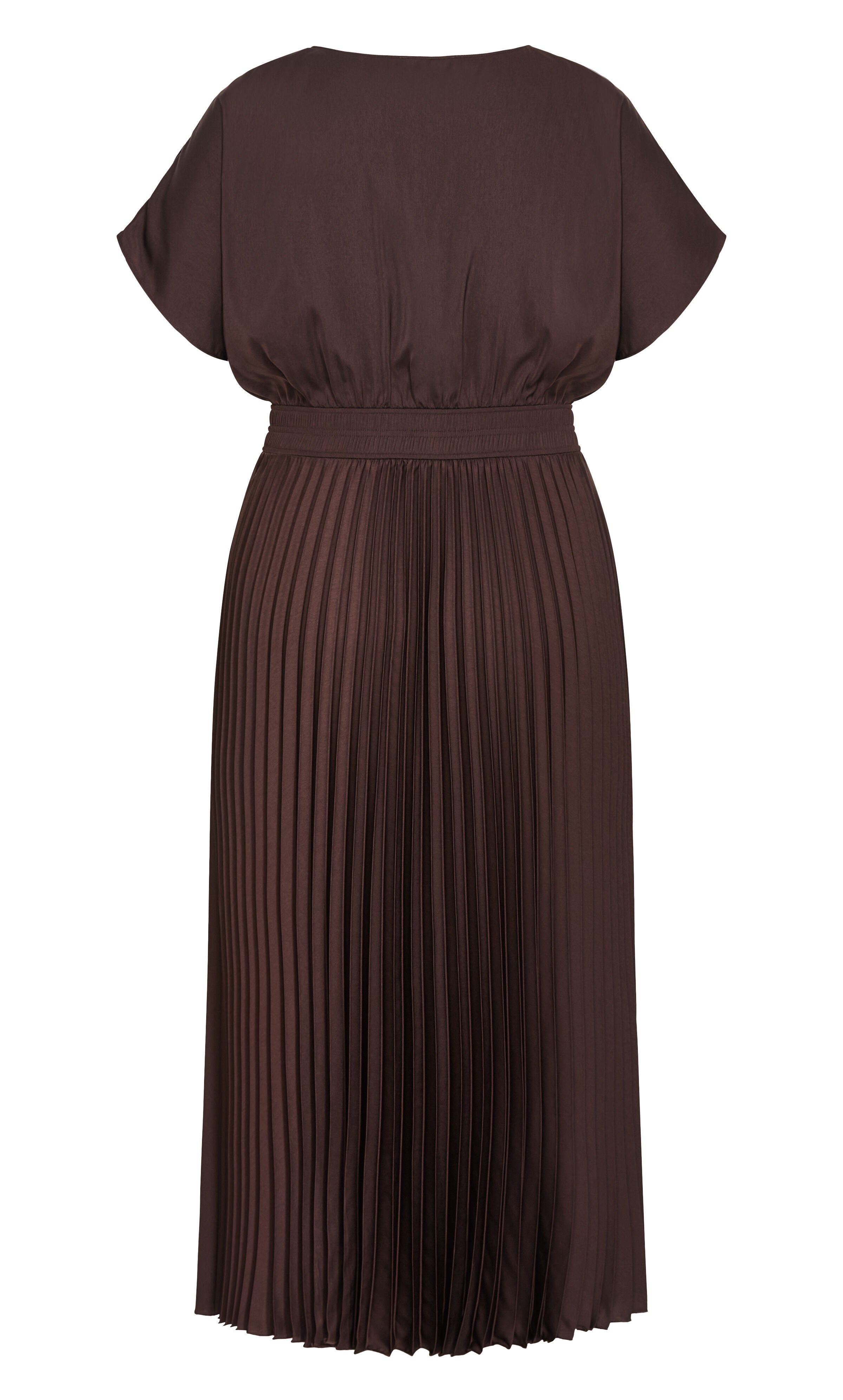 Elia Pleat Dress, BROWN, alternate image number 5