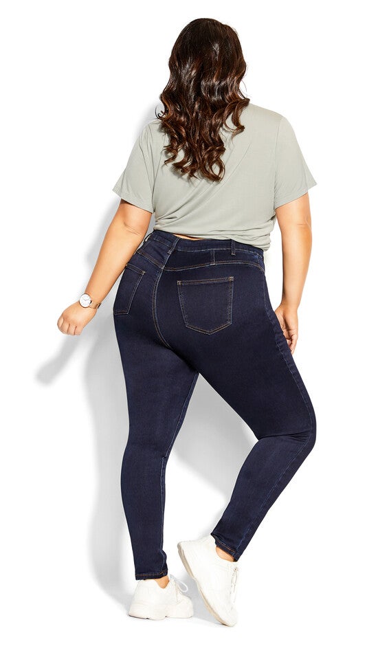 Harley Sexy Corset Skinny Jean - dark denim, BLUE, alternate image number null