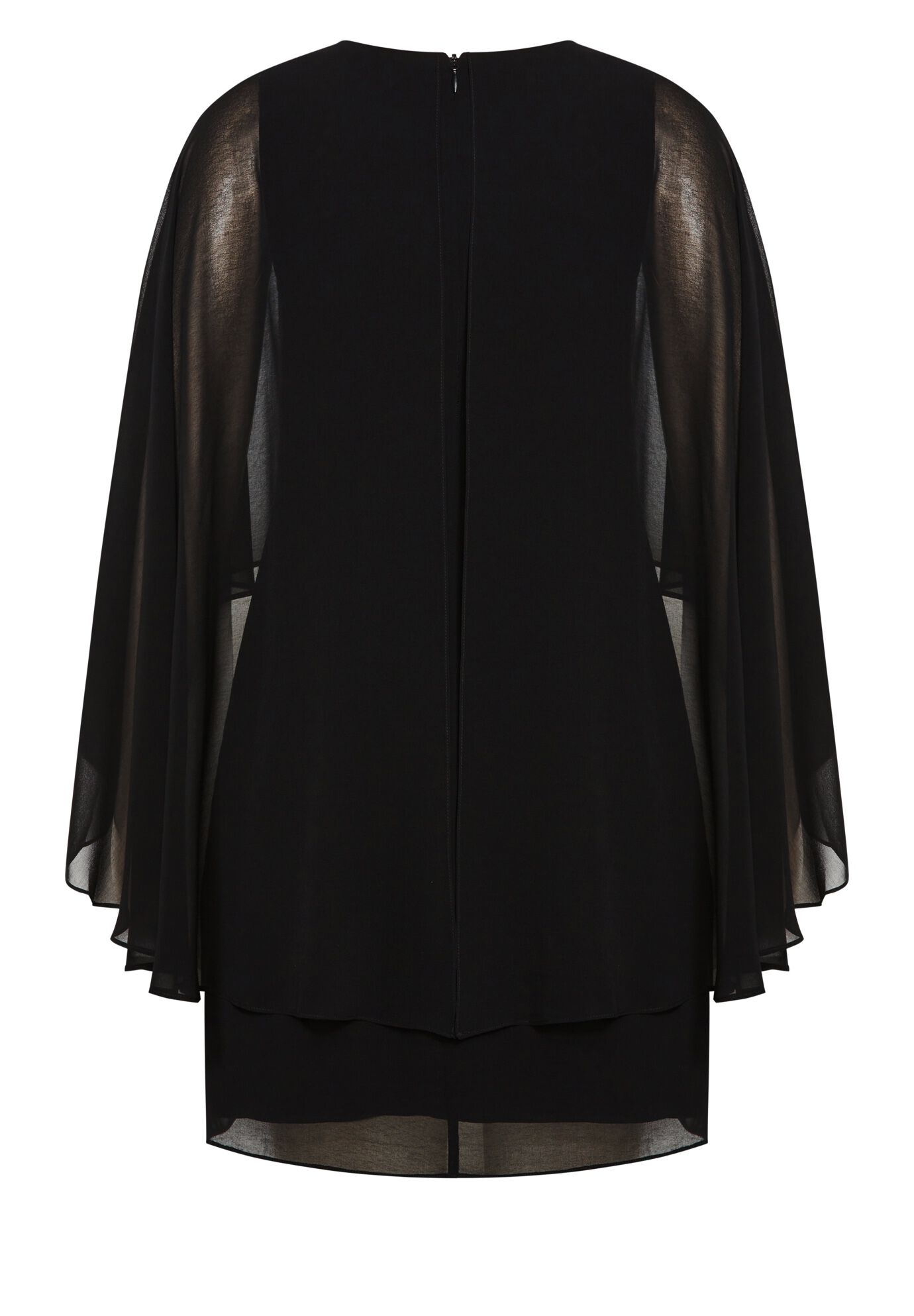 Nina Cape Dress, BLACK, alternate image number 5