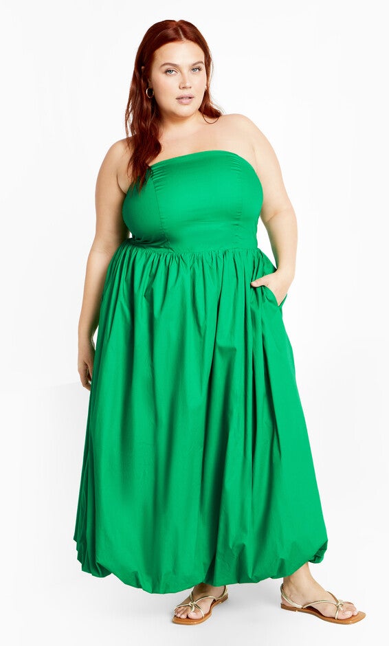 Alina Maxi Dress - bright green, GREEN, hi-res image number null