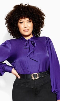 In Awe Top - royal purple