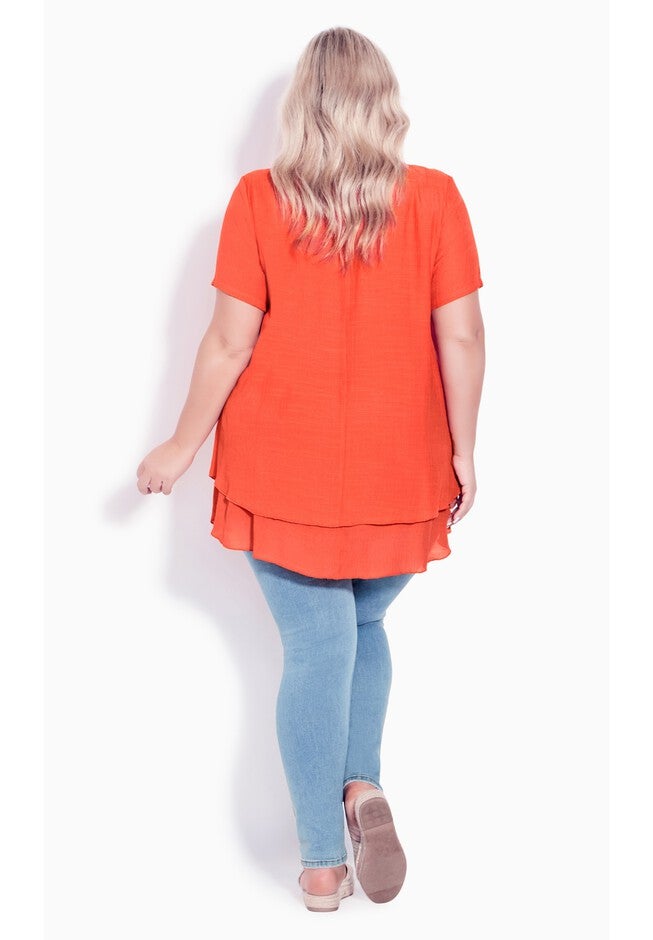 Marion Caged Tunic, TANGERINE, alternate image number null