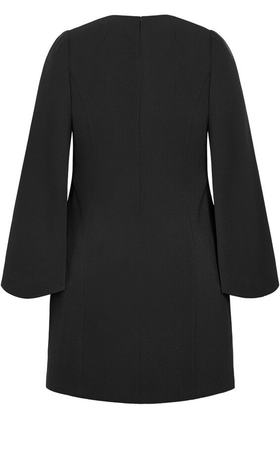 Amaya Cape Sleeve Mini Dress - black, BLACK, alternate image number 5