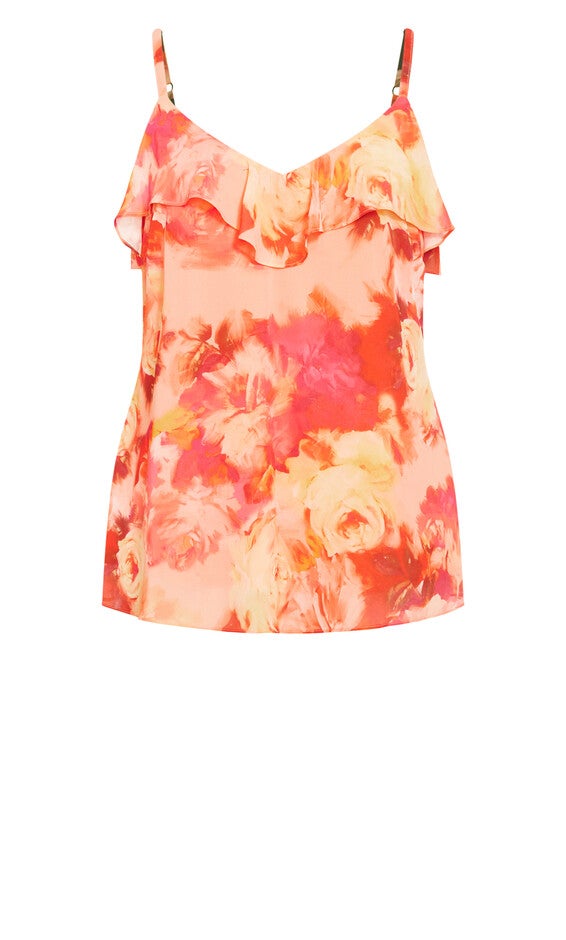 Mischa Print Top - l'amour, ORANGE, alternate image number 5
