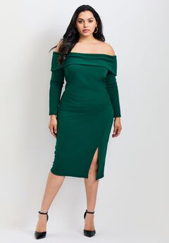 Collette Off Shoulder Gathered Waist Dress