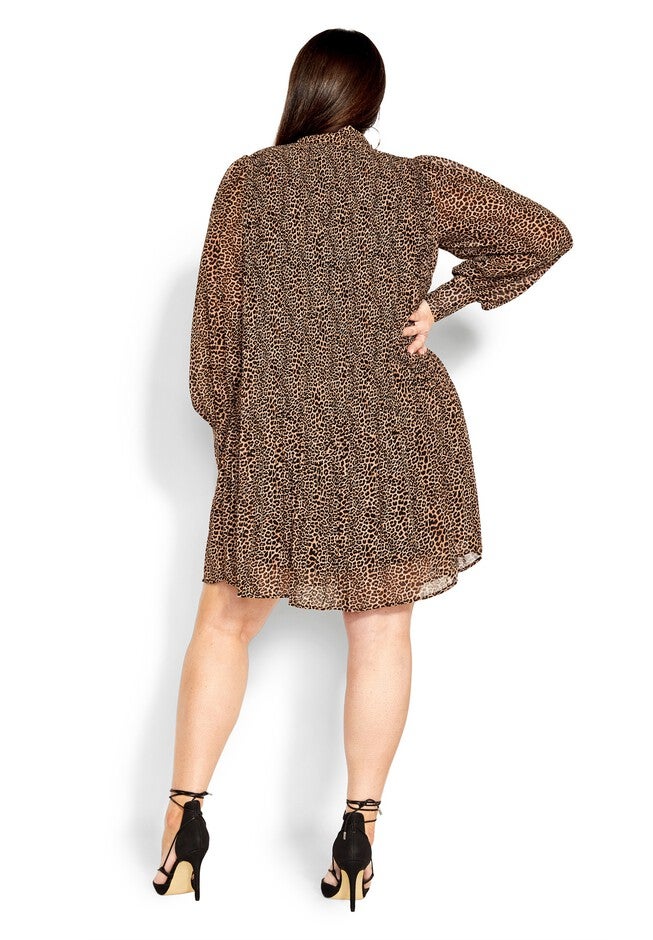 Sexy Leopard Dress - leopard print, BLACK, alternate image number null