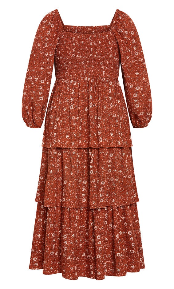 Dahlia Tiered Maxi Dress - spice, ORANGE, alternate image number 5