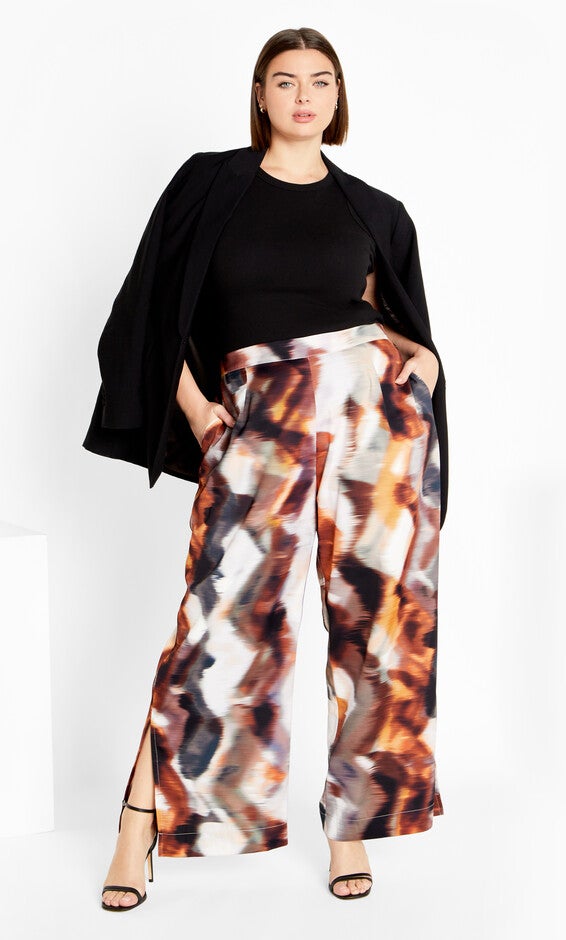 Miranda Print Pant - burnt orange, MINERALS, alternate image number 3