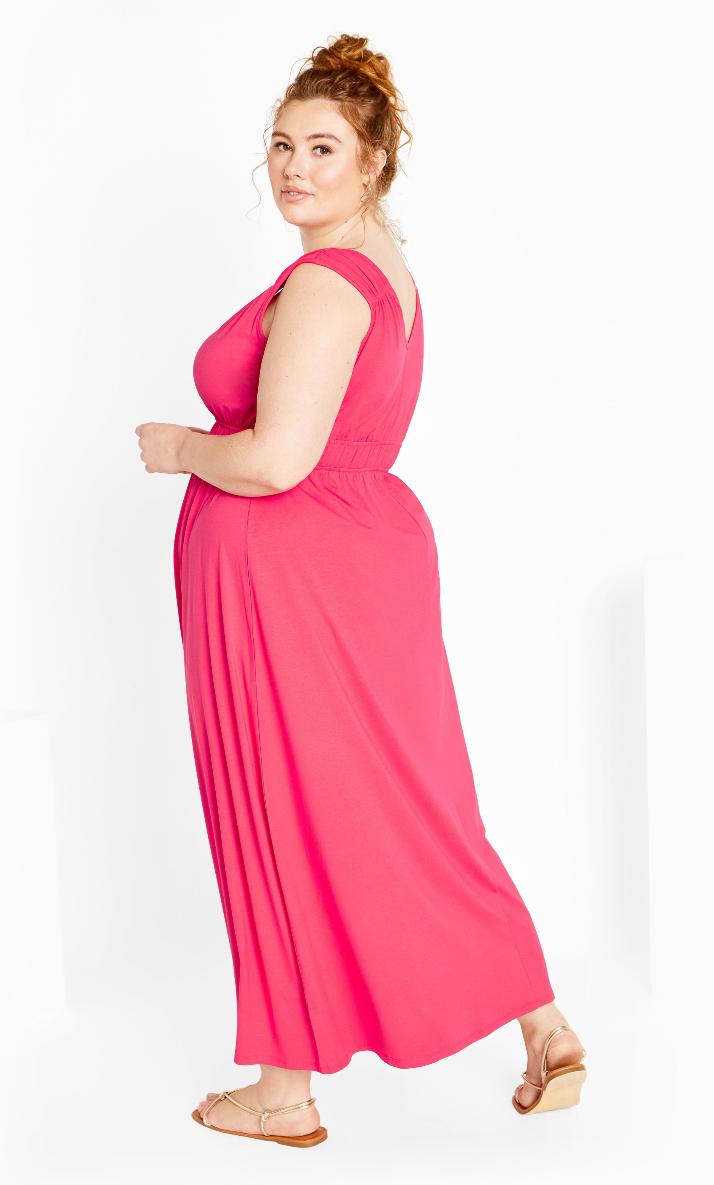 Lani Maxi Dress - watermelon, PINK, alternate image number 1