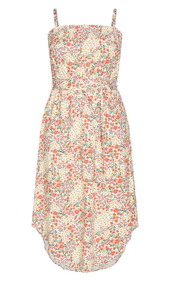 Tamika Print Dress - ivory, WHITE, alternate image number 3