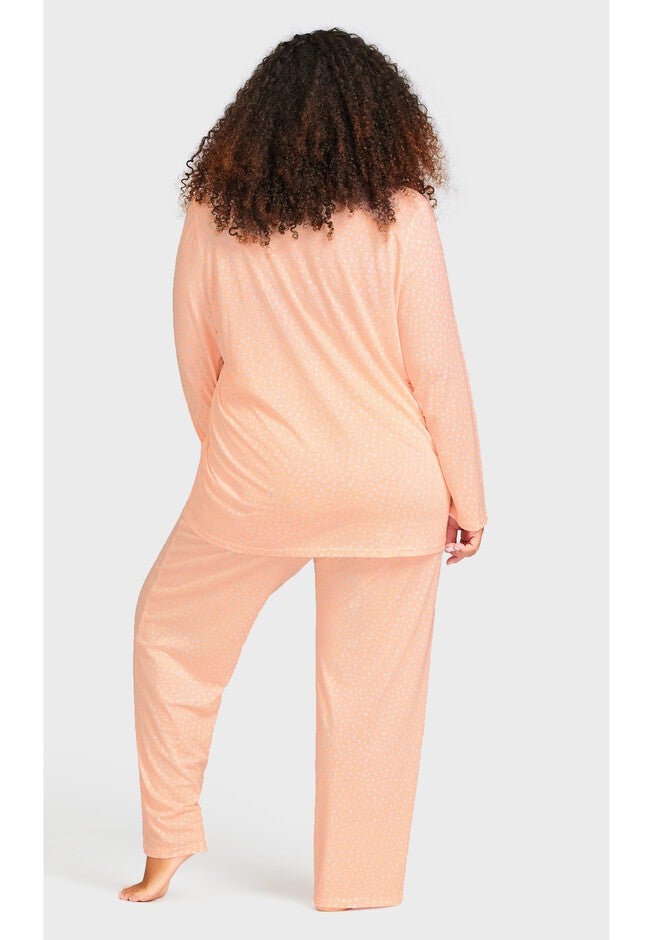 Button Through Sleep Top, PINK SPOT, on-hover image number null