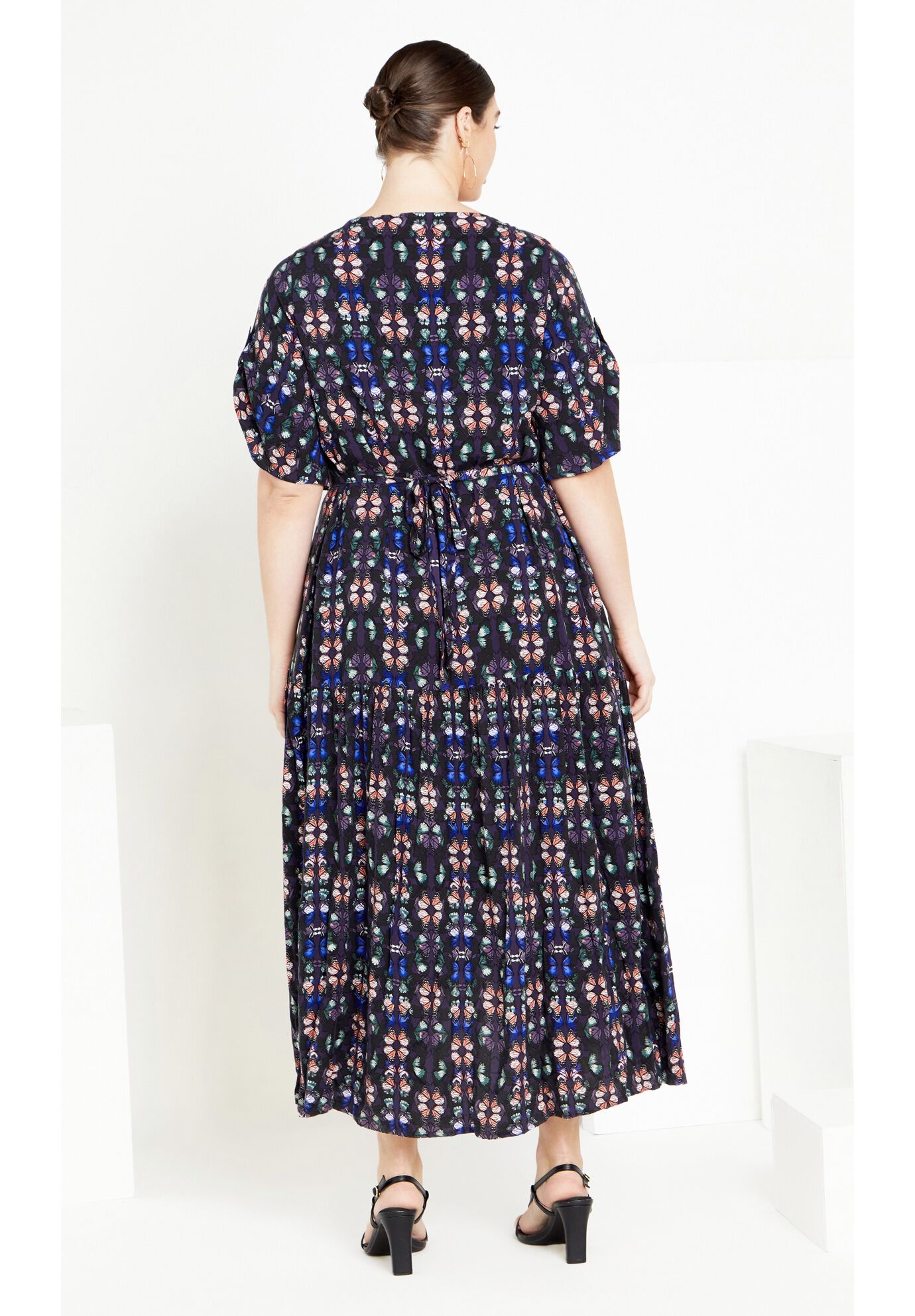 Val Print Dress, BUTTERFLY PAIR, alternate image number 2