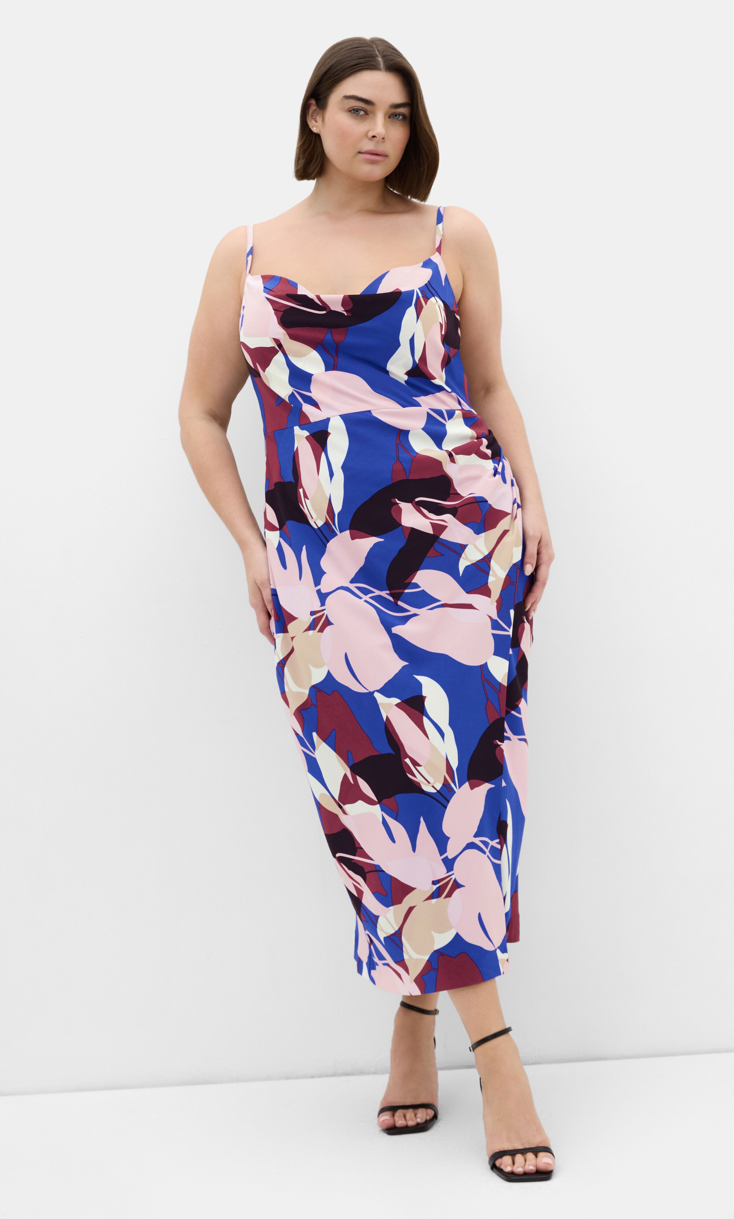 Mariana Fern Print Midi Dress, BLUE, alternate image number 2