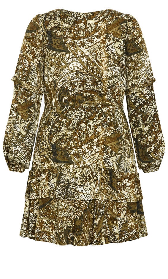 Nicky Print Dress - olive, GREEN, alternate image number 4