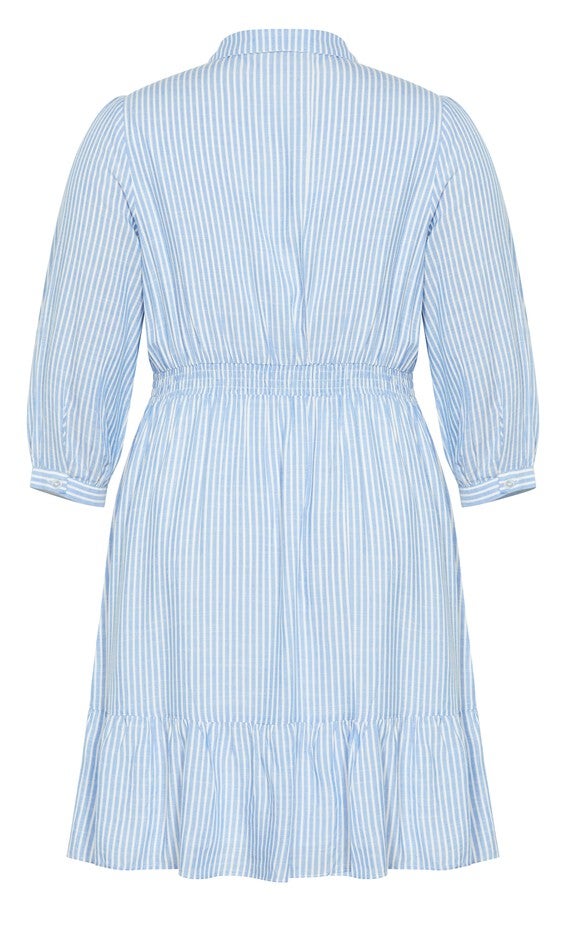 Flynn Stripe Dress - blue, BLUE, alternate image number null