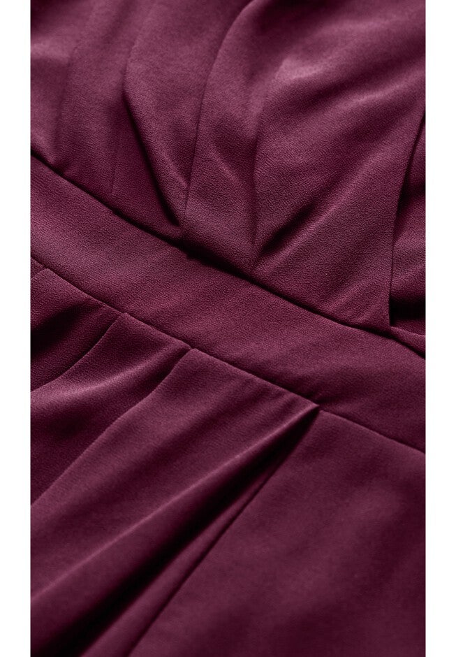 Wrap Swing Dress - spiced plum, PURPLE, alternate image number null