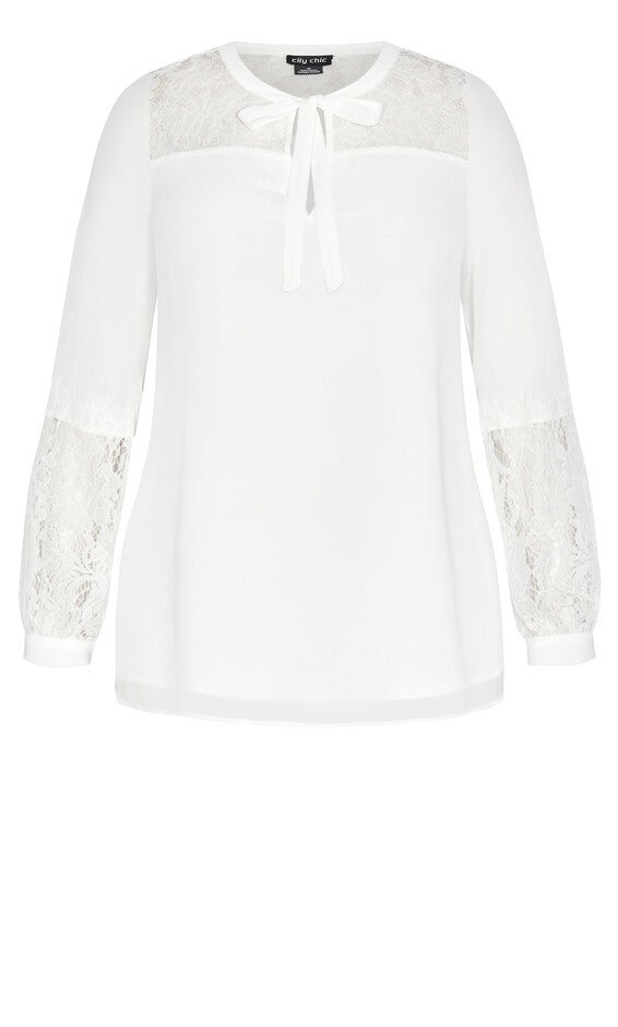 Mysterious Lace Top - ivory, IVORY, alternate image number null