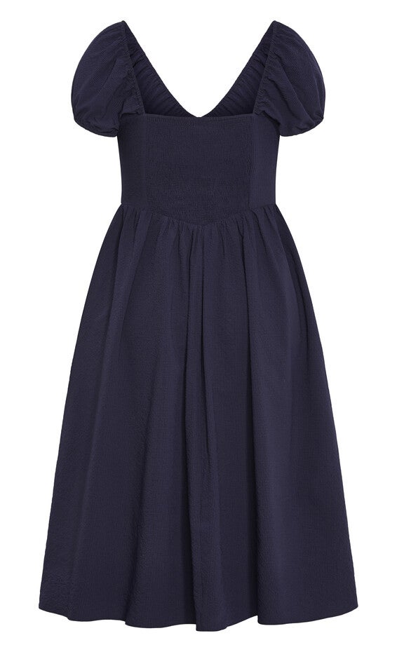 Shelby Midi Dress - navy | Dia & Co Shelby Midi Dress - navy | Dia & Co