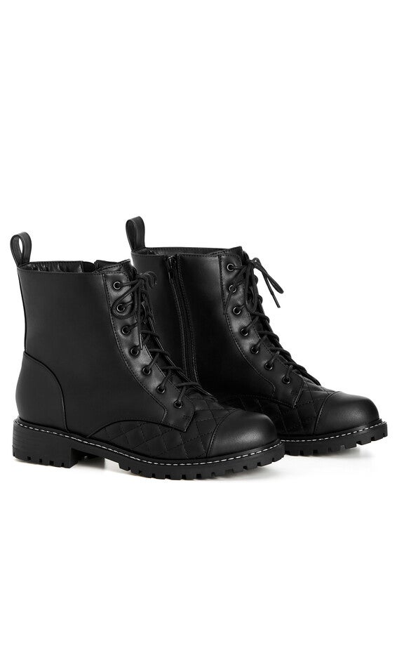 WIDE FIT Lace Up Ankle Boot - black, BLACK, alternate image number 6