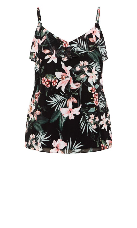 Nicole Print Cami - black, BLACK, alternate image number 5