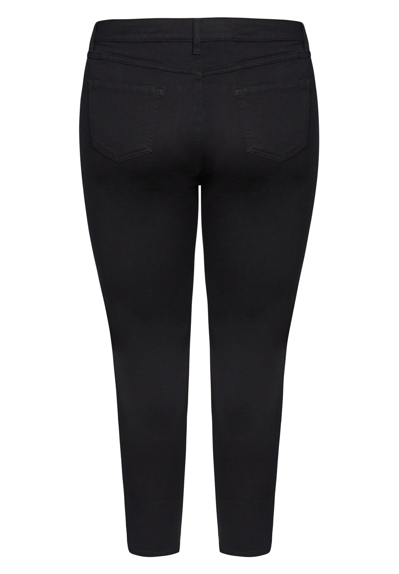 Hi Rise Straight Jegging, BLACK, alternate image number 6