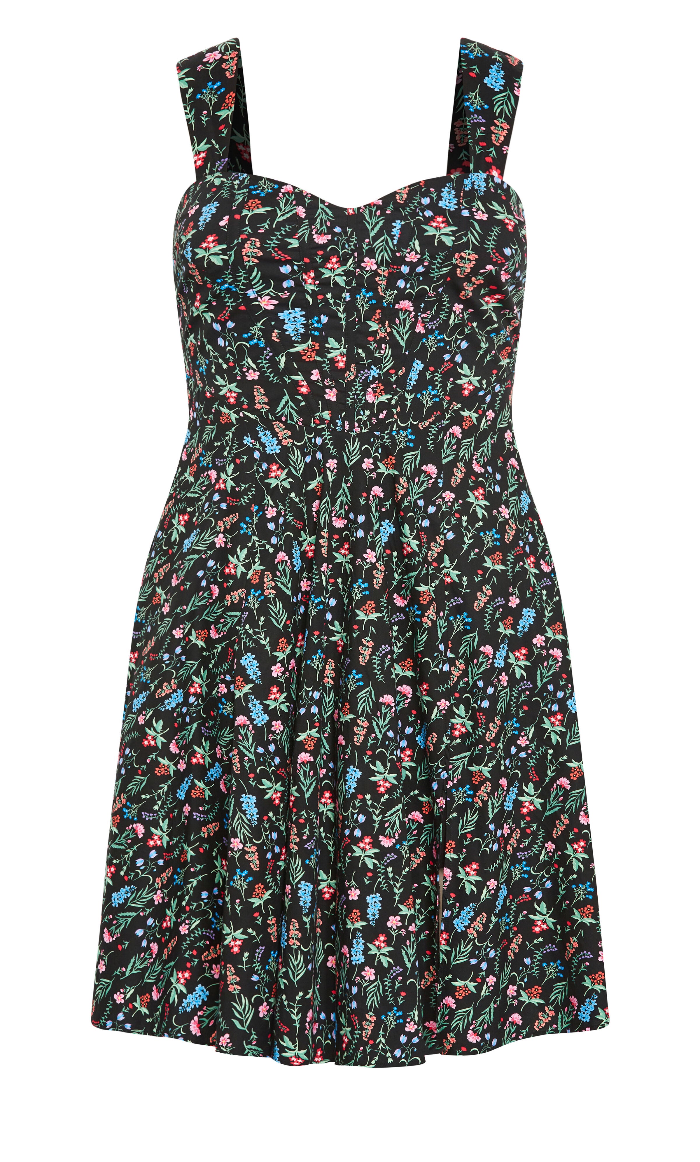 Marylou Print Dress - black, BLACK, alternate image number 3
