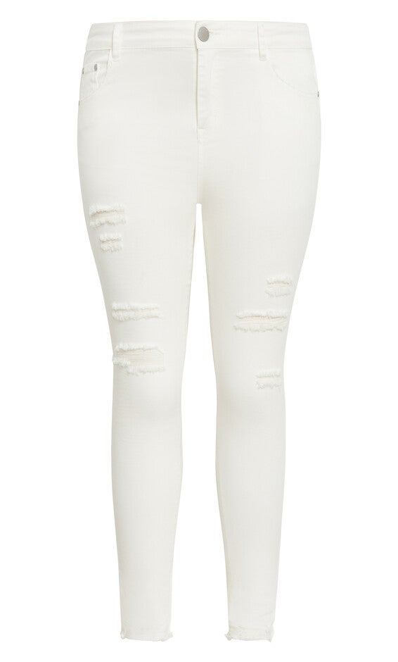 Asha Wild Rose Jean - ivory, WHITE, alternate image number null