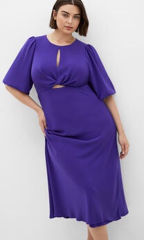 Ines Puff Dress - violet