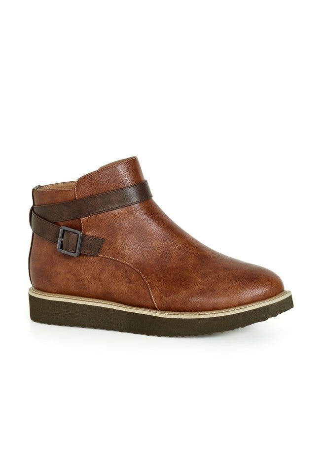 WIDE FIT Valentina Ankle Boot, BROWN, hi-res image number null