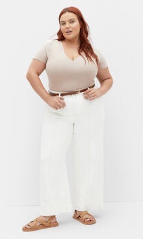 Harley Millie Crop Jean - ivory