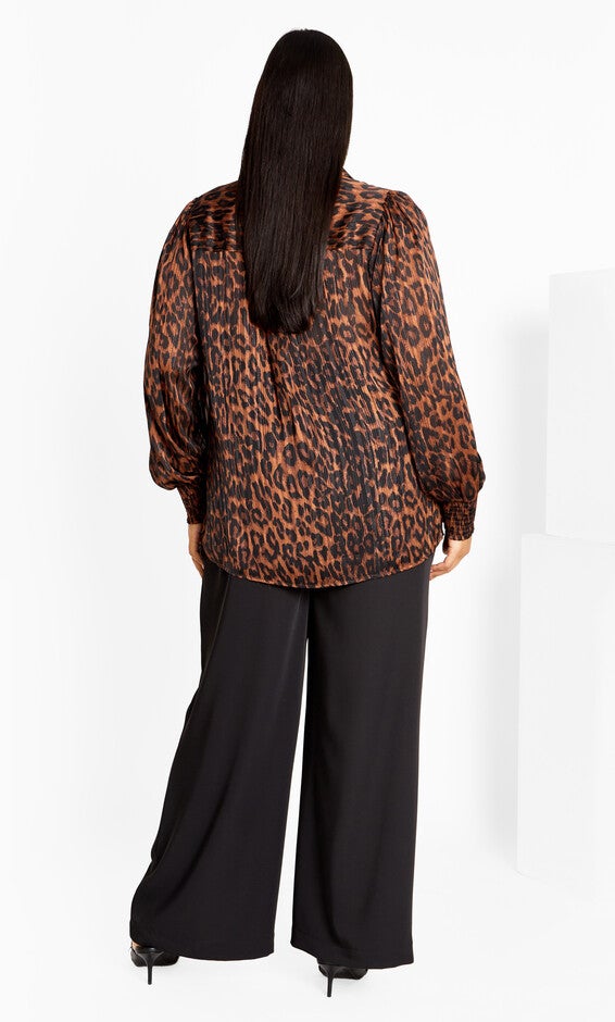 Madelyn Shirt - leopard, BROWN, alternate image number null