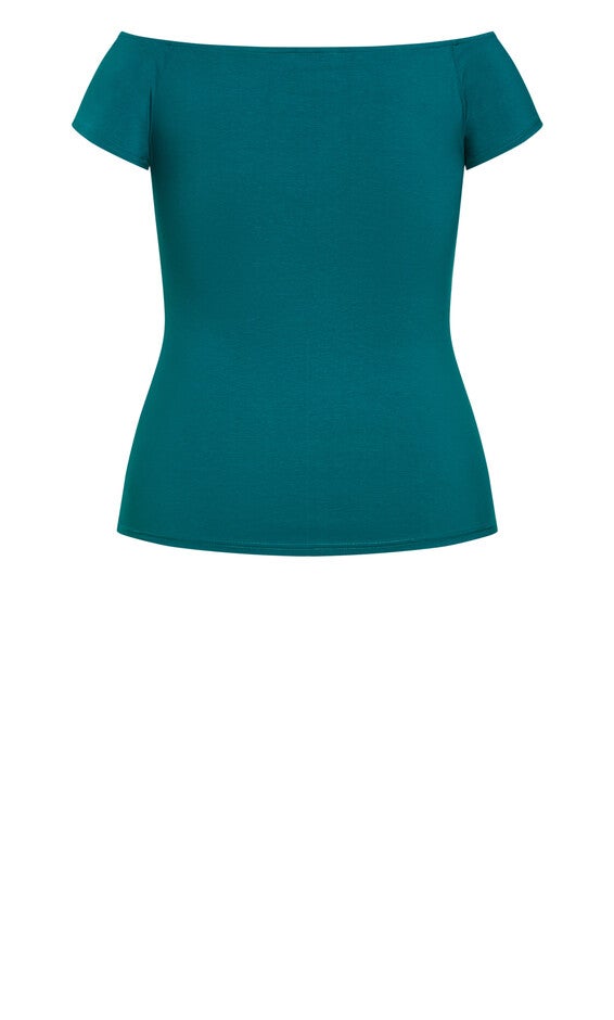 Island Off Shoulder Top - harbour blue, BLUE, alternate image number null