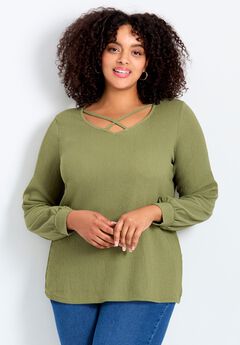 V-Neck Criss-Cross Top