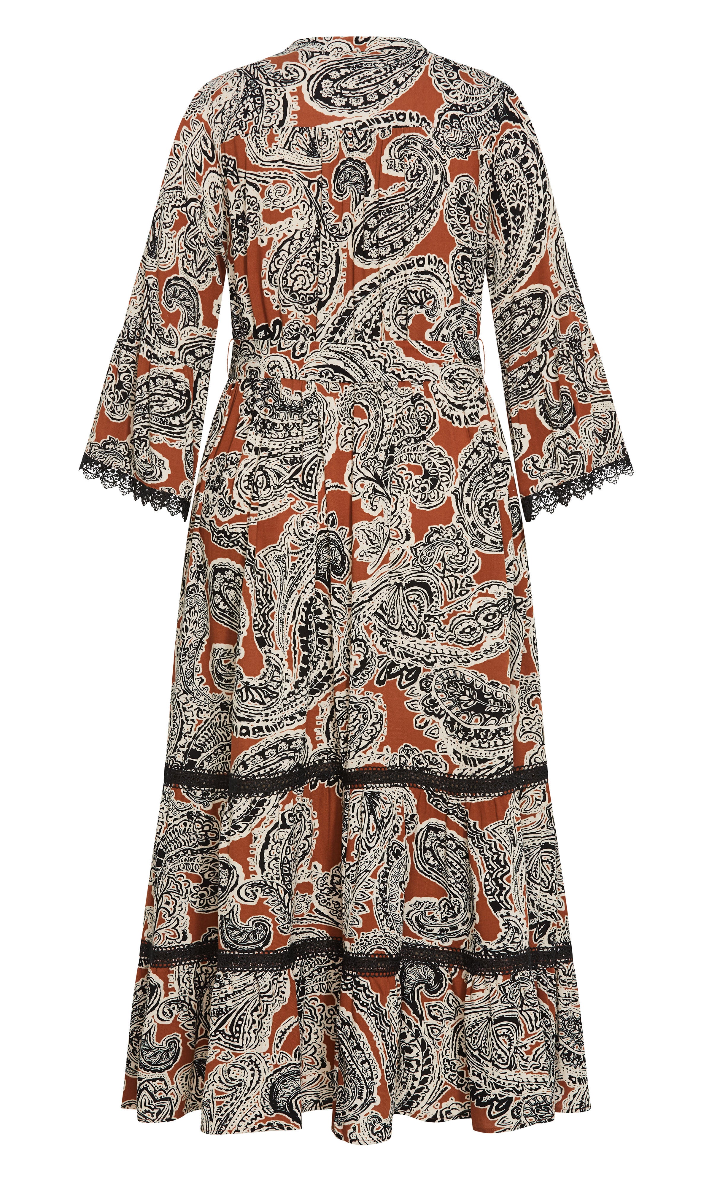 Camille Print Maxi Dress - caramel, BROWN, alternate image number 4