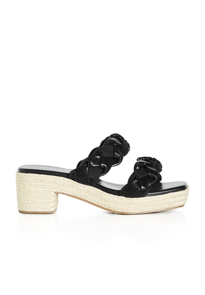 WIDE FIT Roxy Flatform Heel - black, BLACK, on-hover image number 1