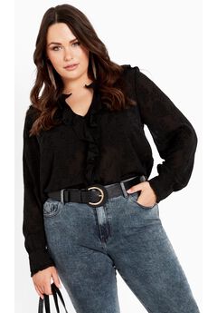 Blake Ruffle Neck Top