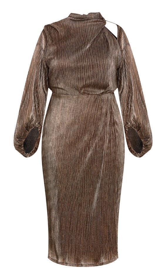 Jaylee Mesh Dress - gold, GOLD, alternate image number 3