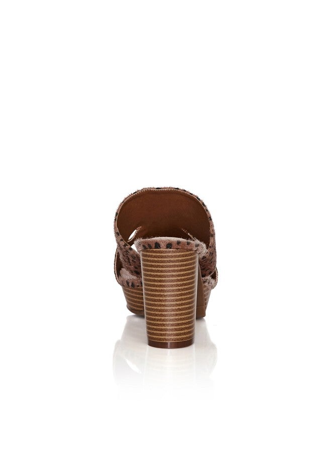 WIDE FIT Remy Animal Mule - tan, BROWN, alternate image number null