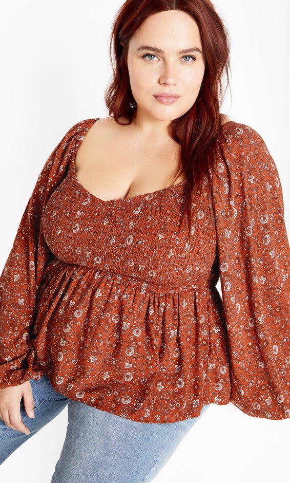Dahlia Top - spice, ORANGE, hi-res image number 0