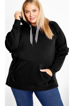 Frill Plain Hoodie