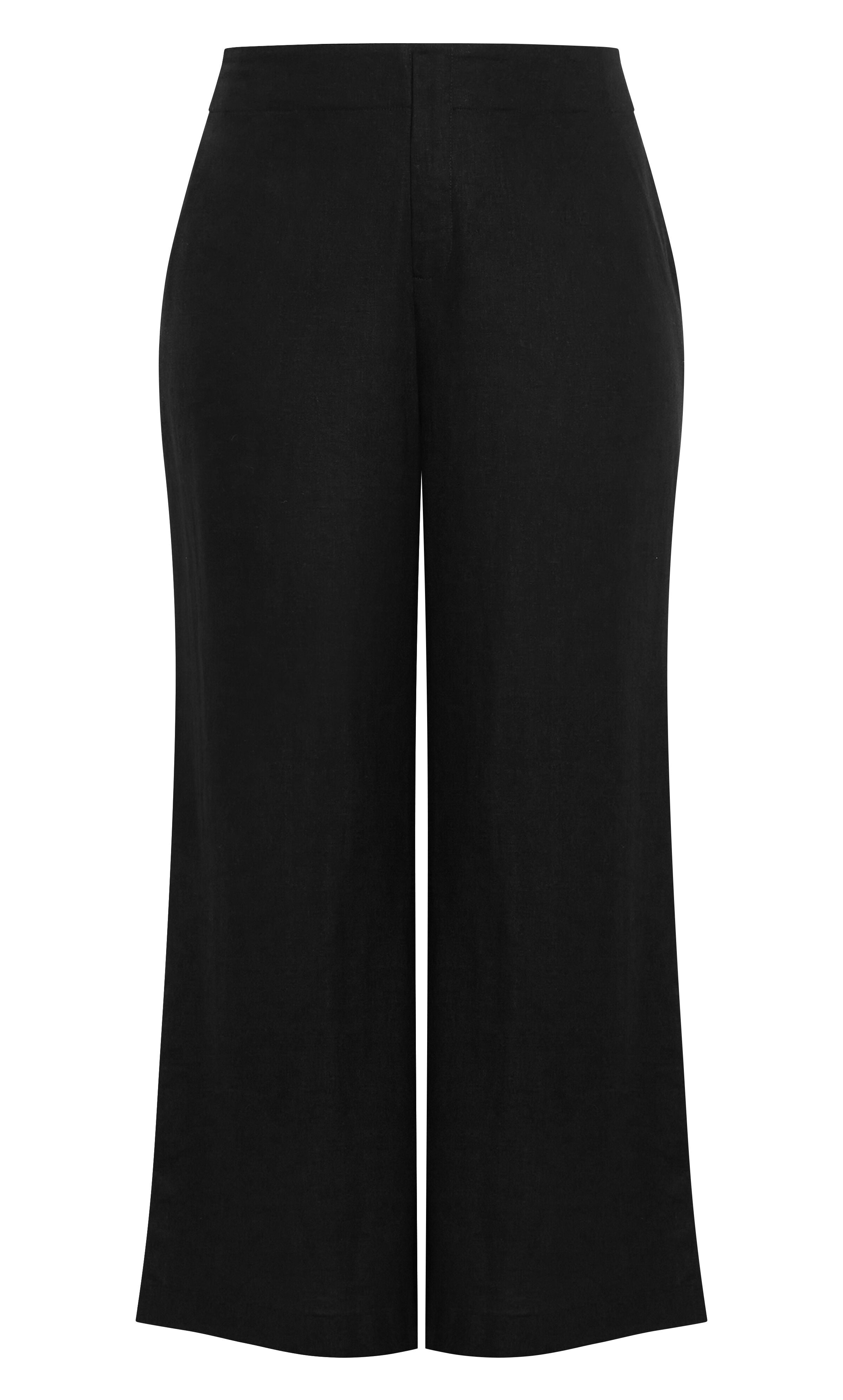 Nala Linen Pant - black, BLACK, alternate image number 3