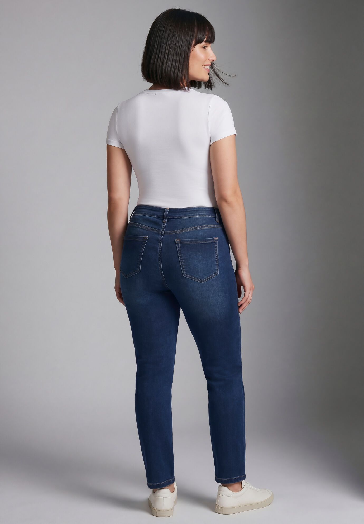 Butter Denim Curvy Straight Leg Jean, MEDIUM WASH, alternate image number 3
