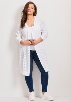 Pointelle Duster Cardigan