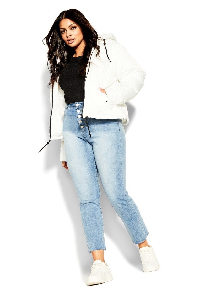 Streetwise Puffer Jacket - ivory, WHITE, on-hover image number null