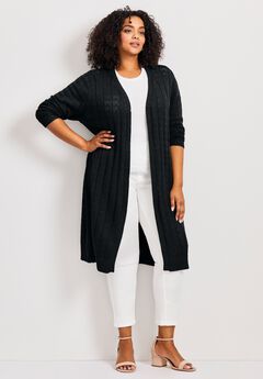 Pointelle Duster Cardigan