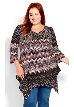 Holly Hanky Hem Print Tunic