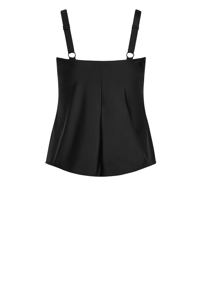 V Tiered Tankini Top, BLACK, alternate image number 4