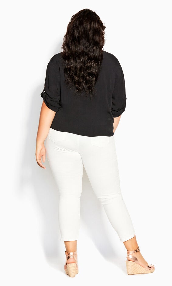 Tropical Tie Top - black, BLACK, alternate image number null